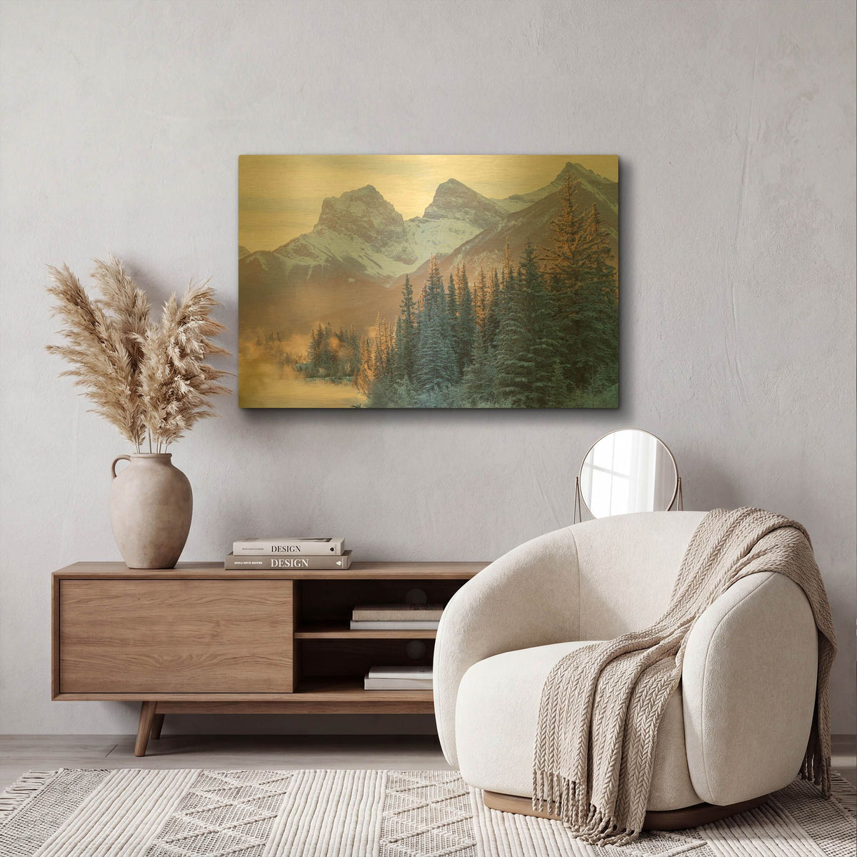 'Three Sisters 2' By Joe Reimer Photography Gold Metal Wall Art