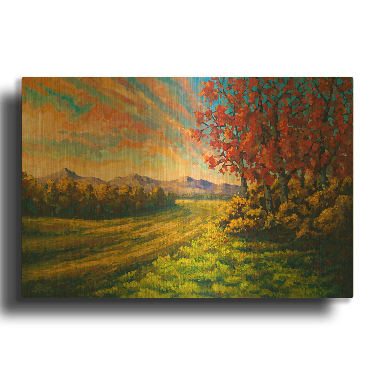 'Farewell Autmun' By Joe Reimer Gold Metal Wall Art