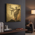'Calling Elk' By Lightbox Journal Gold Metal Wall Art