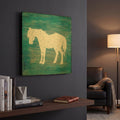'Farm Horse' By Lightbox Journal Gold Metal Wall Art