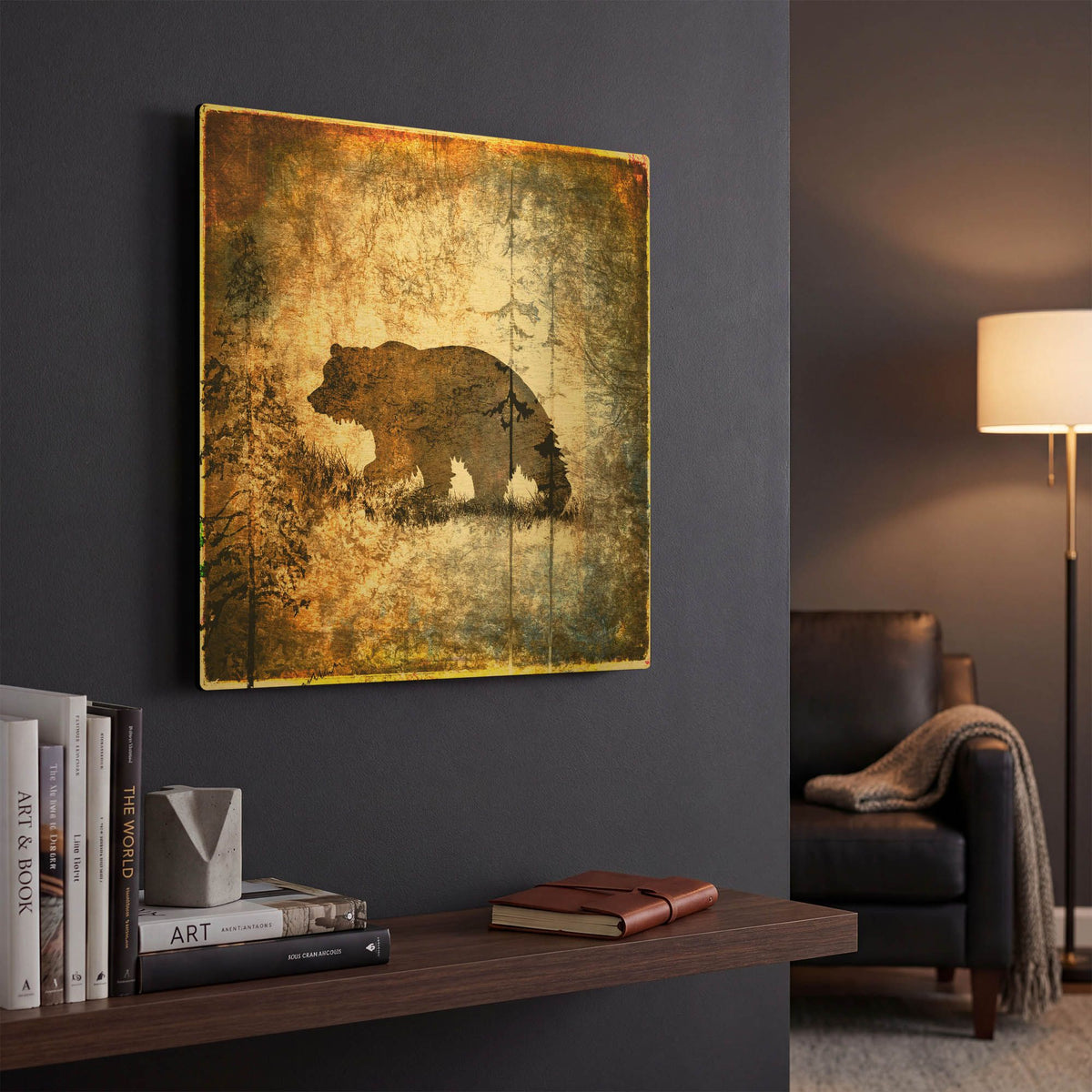 'High Country Bear' By Lightbox Journal Gold Metal Wall Art