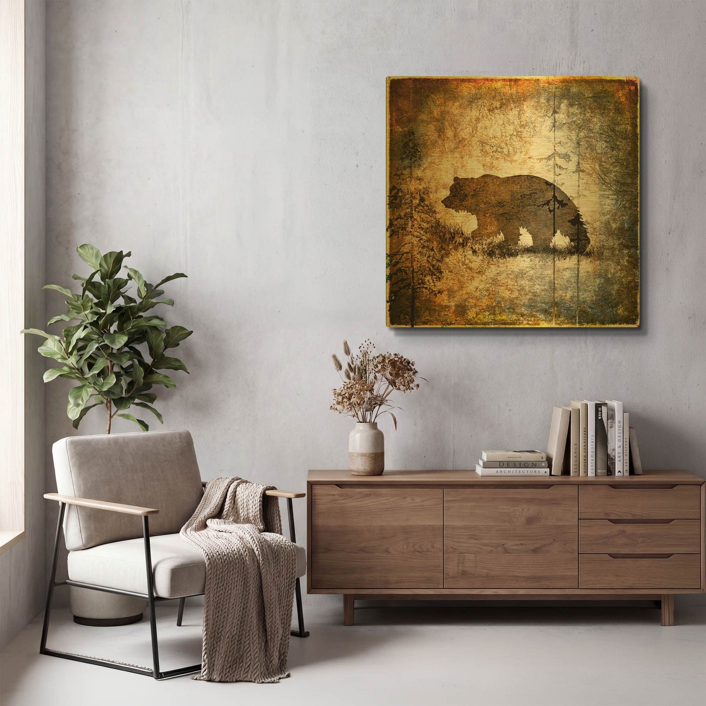 'High Country Bear' By Lightbox Journal Gold Metal Wall Art
