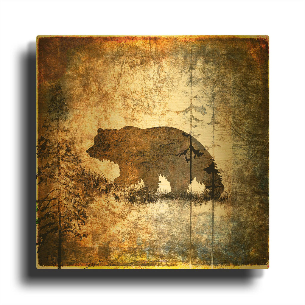 'High Country Bear' By Lightbox Journal Gold Metal Wall Art