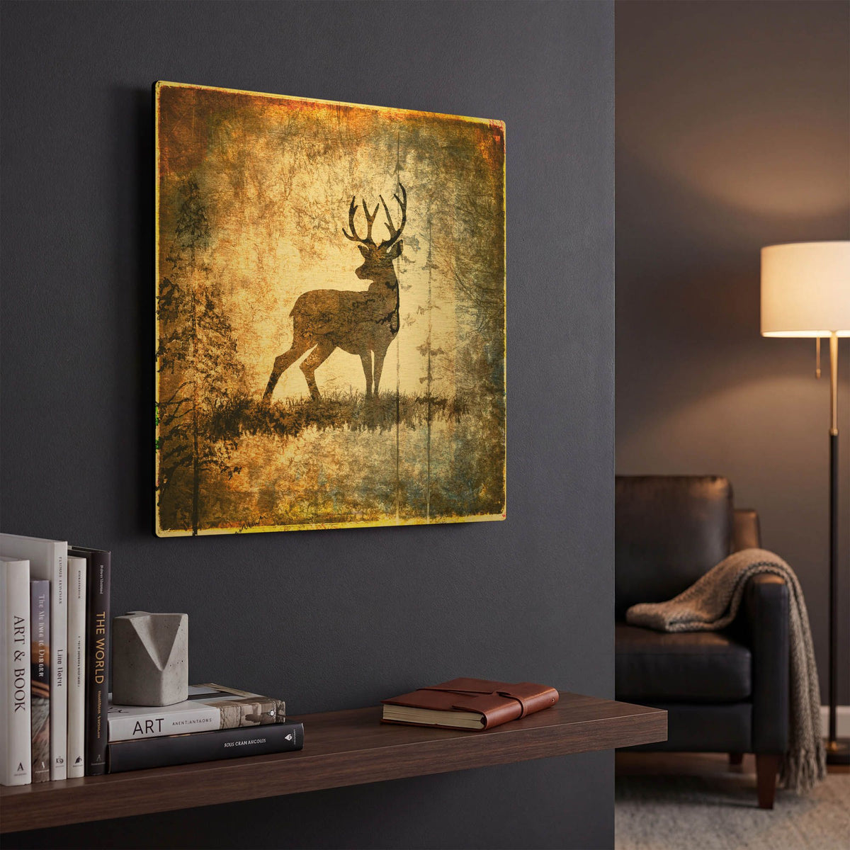 'High Country Deer' By Lightbox Journal Gold Metal Wall Art