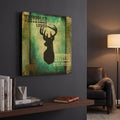 'Lodge Whitetale Lodge' By Lightbox Journal Gold Metal Wall Art