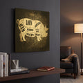 'Butcher Shop I' By Lightbox Journal Gold Metal Wall Art