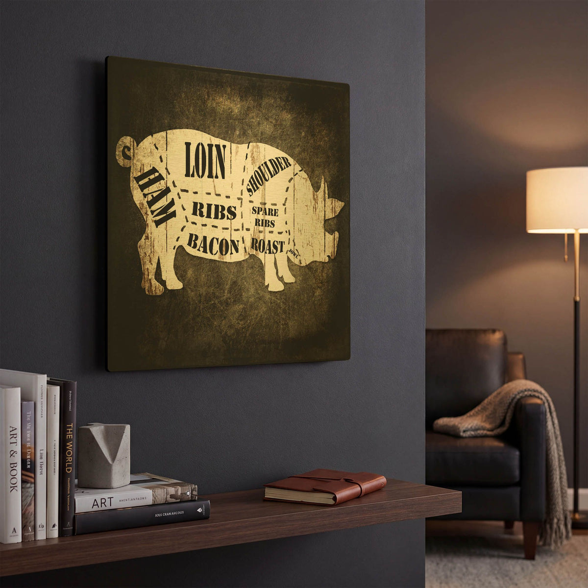 'Butcher Shop I' By Lightbox Journal Gold Metal Wall Art