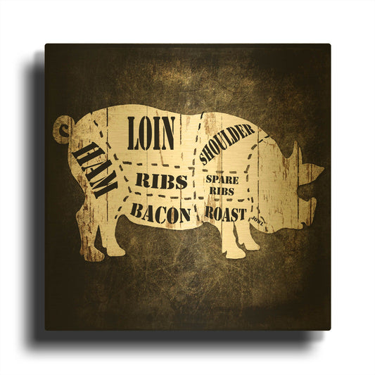 'Butcher Shop I' By Lightbox Journal Gold Metal Wall Art