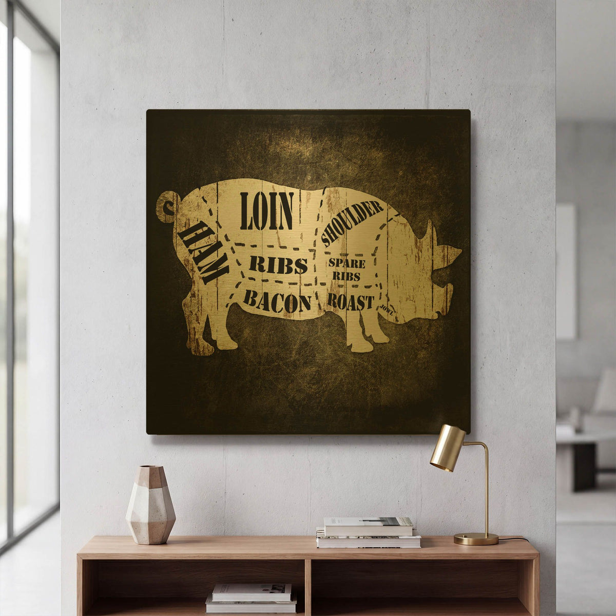 'Butcher Shop I' By Lightbox Journal Gold Metal Wall Art