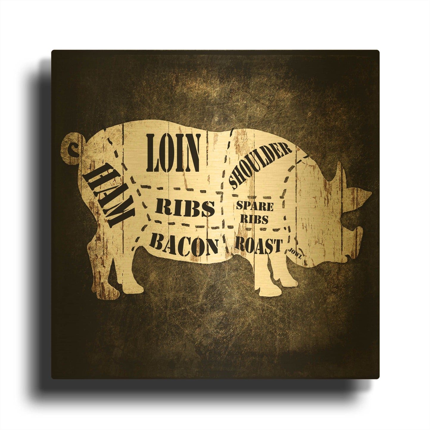 'Butcher Shop I' By Lightbox Journal Gold Metal Wall Art