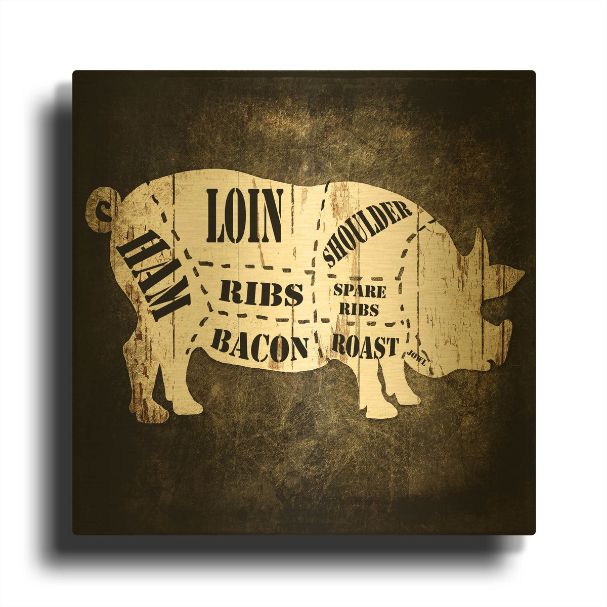 'Butcher Shop I' By Lightbox Journal Gold Metal Wall Art