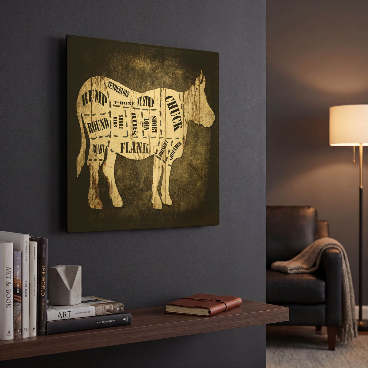 'Butcher Shop II' By Lightbox Journal Gold Metal Wall Art