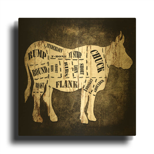'Butcher Shop II' By Lightbox Journal Gold Metal Wall Art