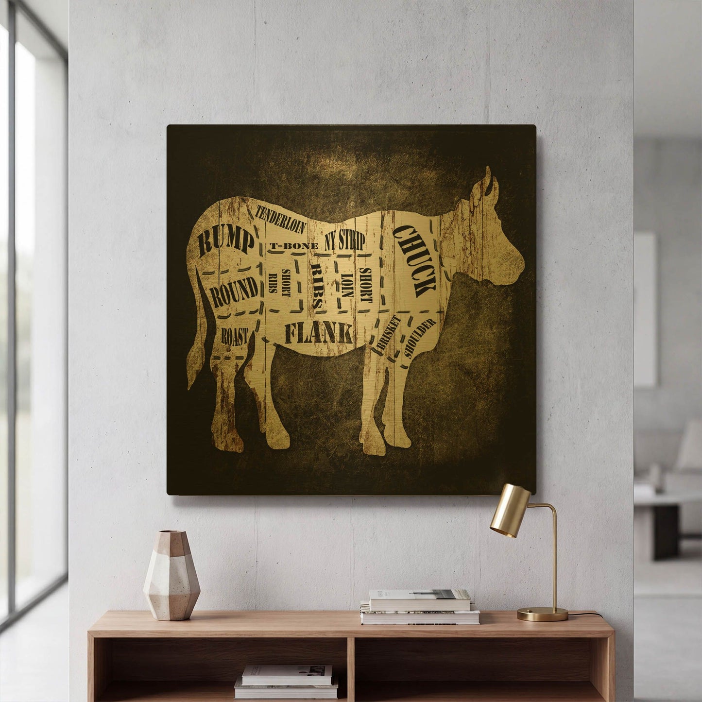 'Butcher Shop II' By Lightbox Journal Gold Metal Wall Art