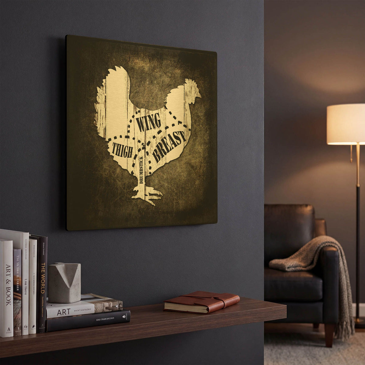 'Butcher Shop III' By Lightbox Journal Gold Metal Wall Art