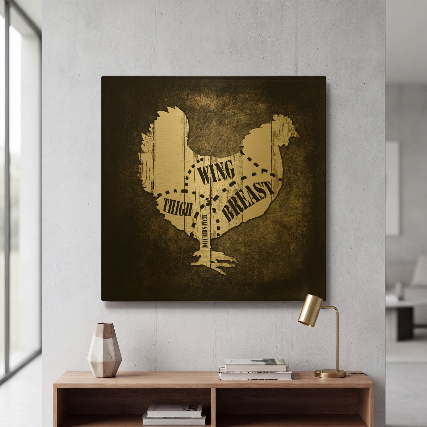 'Butcher Shop III' By Lightbox Journal Gold Metal Wall Art