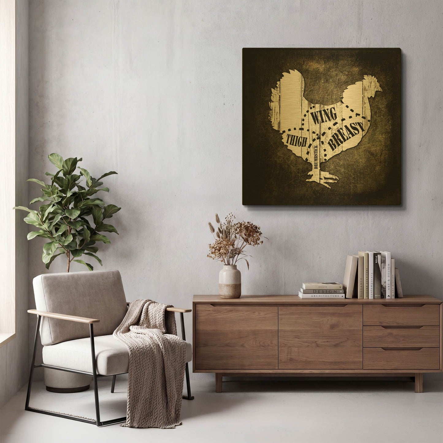 'Butcher Shop III' By Lightbox Journal Gold Metal Wall Art