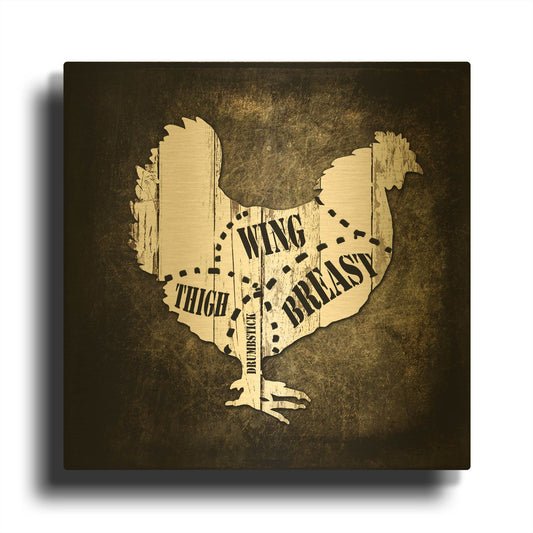 'Butcher Shop III' By Lightbox Journal Gold Metal Wall Art