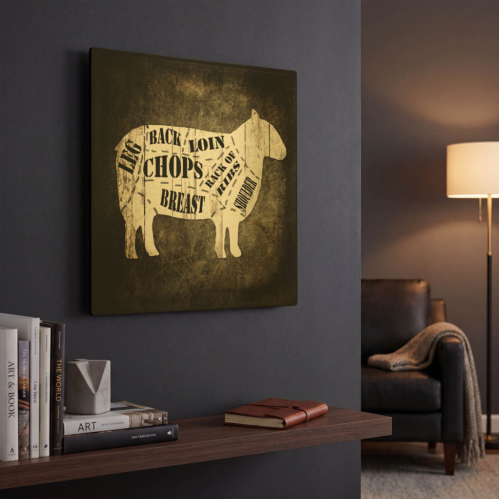 'Butcher Shop IV' By Lightbox Journal Gold Metal Wall Art