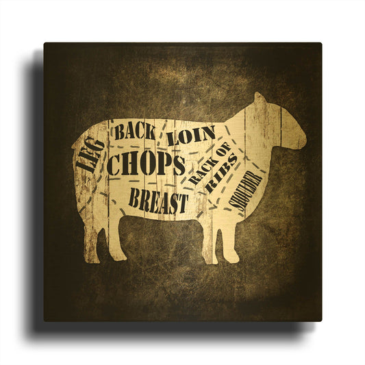 'Butcher Shop IV' By Lightbox Journal Gold Metal Wall Art