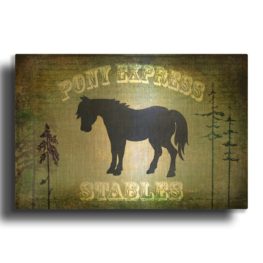 'Country Horse I' By Lightbox Journal Gold Metal Wall Art