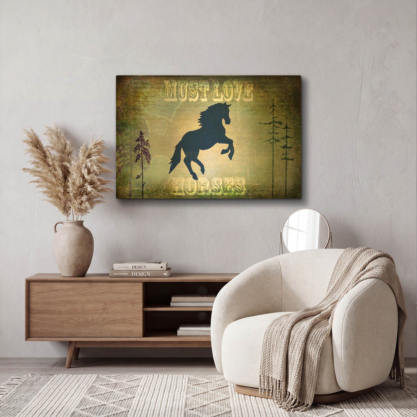 'Country Horse II' By Lightbox Journal Gold Metal Wall Art