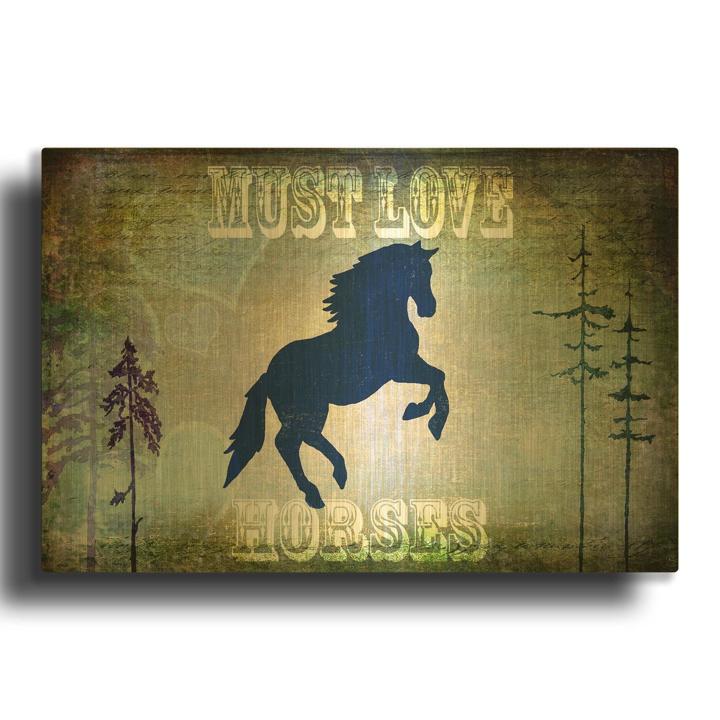 'Country Horse II' By Lightbox Journal Gold Metal Wall Art