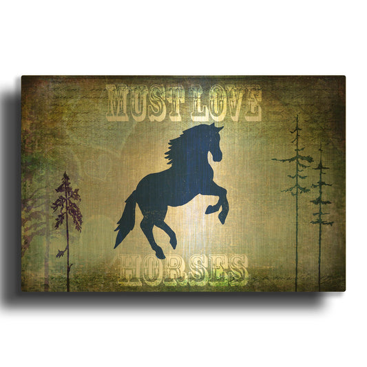 'Country Horse II' By Lightbox Journal Gold Metal Wall Art