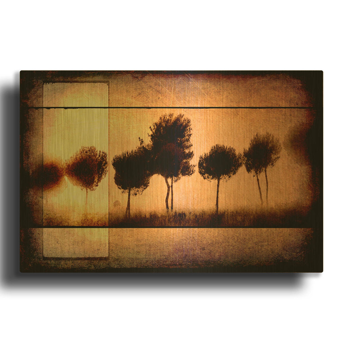 'For the Love of Trees I' By Lightbox Journal Gold Metal Wall Art