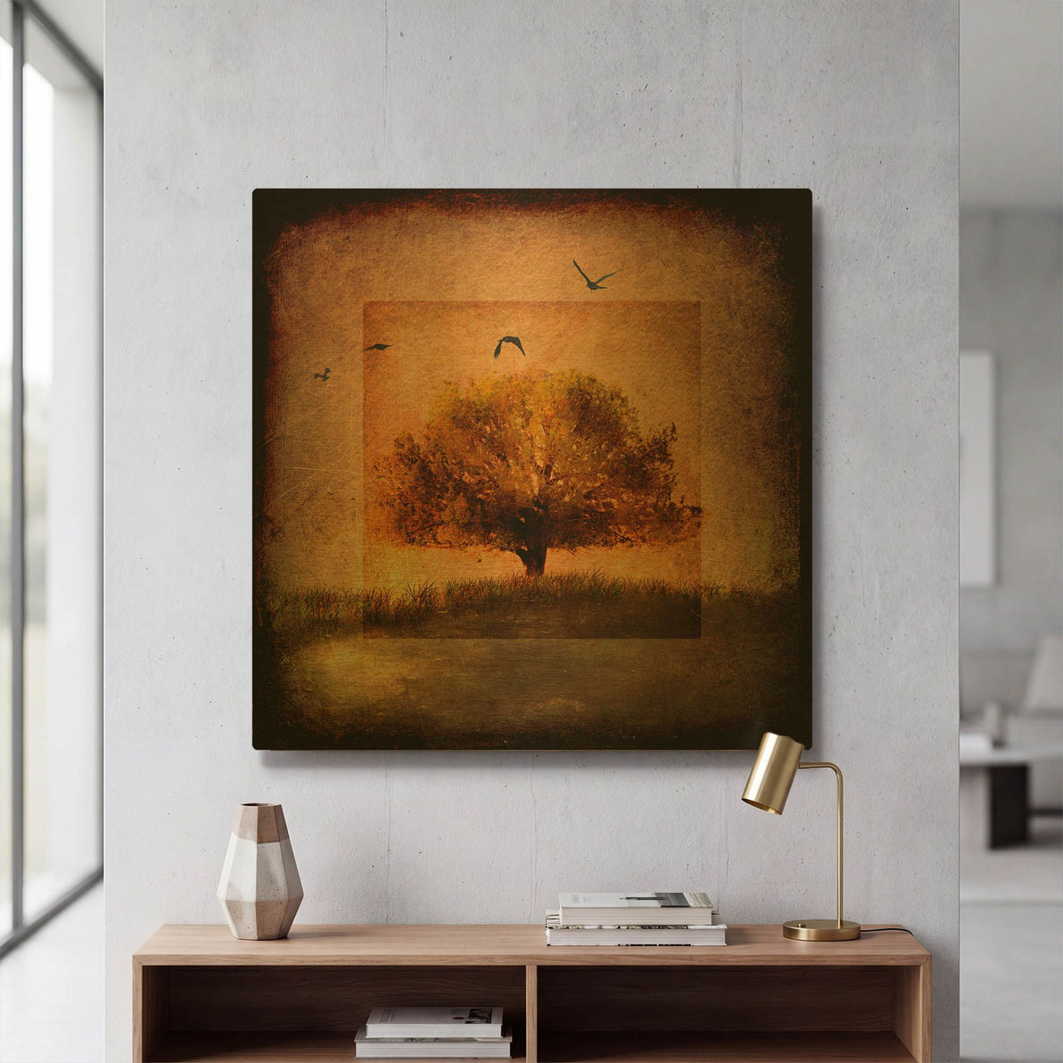 'For the Love of Trees III' By Lightbox Journal Gold Metal Wall Art