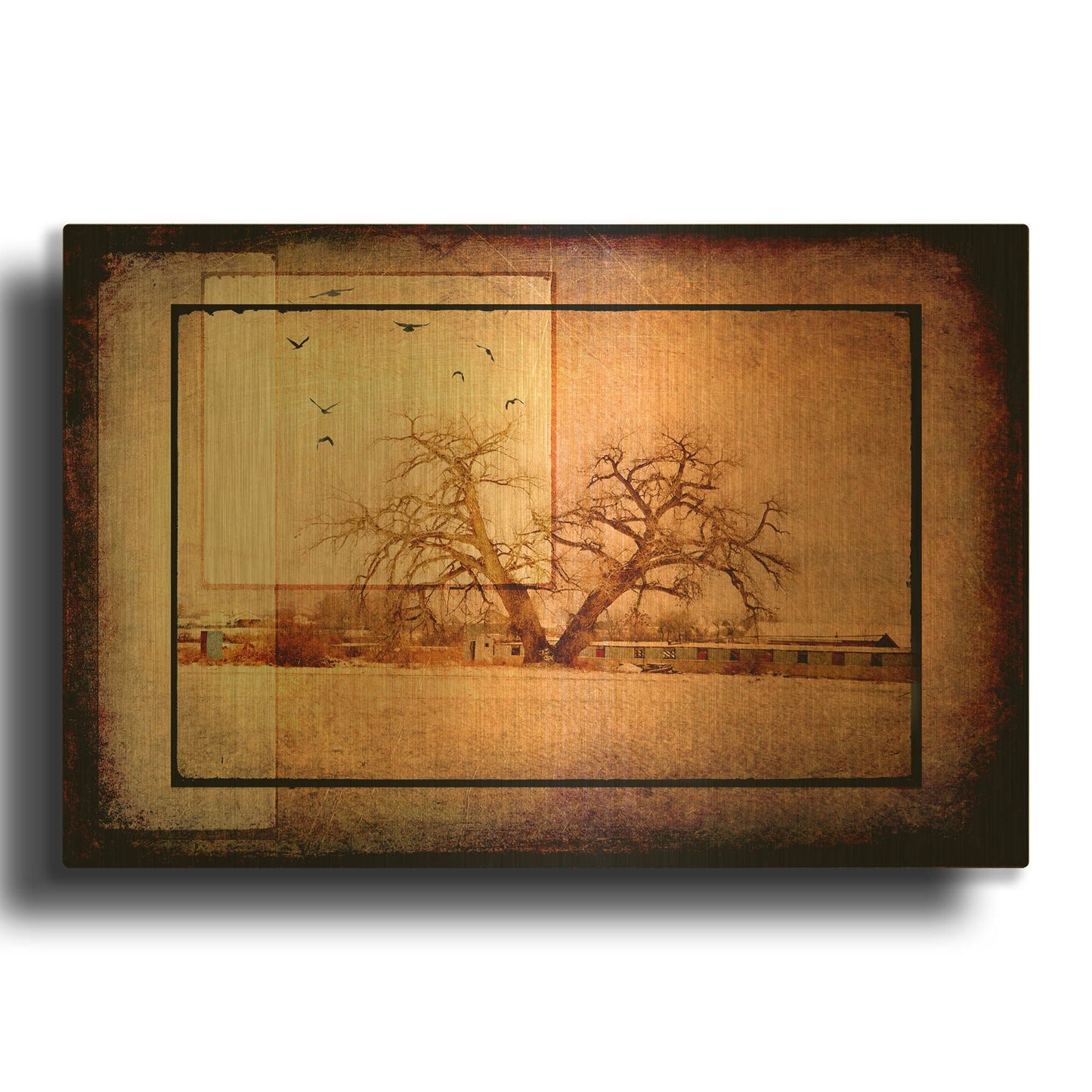 'For the Love of Trees V' By Lightbox Journal Gold Metal Wall Art