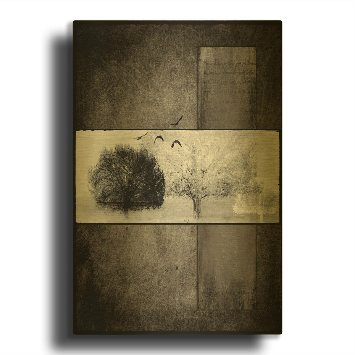 'Black Tree 1' By Lightbox Journal Gold Metal Wall Art