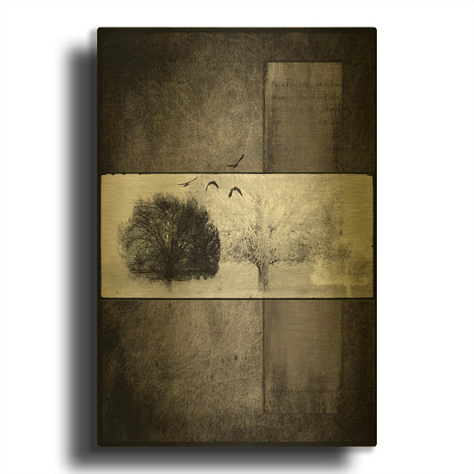 'Black Tree 1' By Lightbox Journal Gold Metal Wall Art