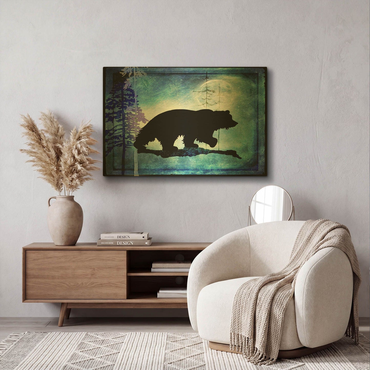 'Midnight Bear' By Lightbox Journal Gold Metal Wall Art