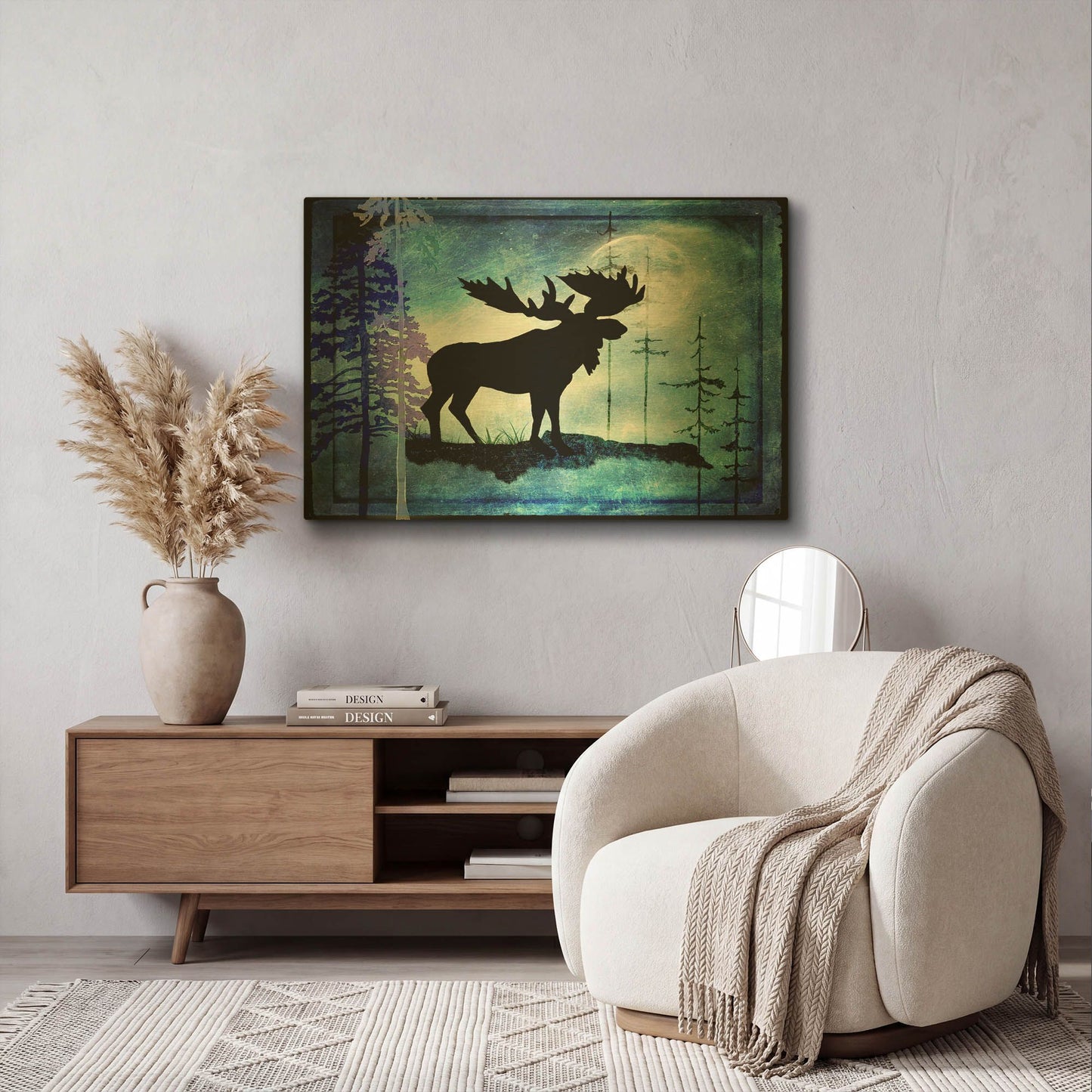 'Midnight Moose' By Lightbox Journal Gold Metal Wall Art