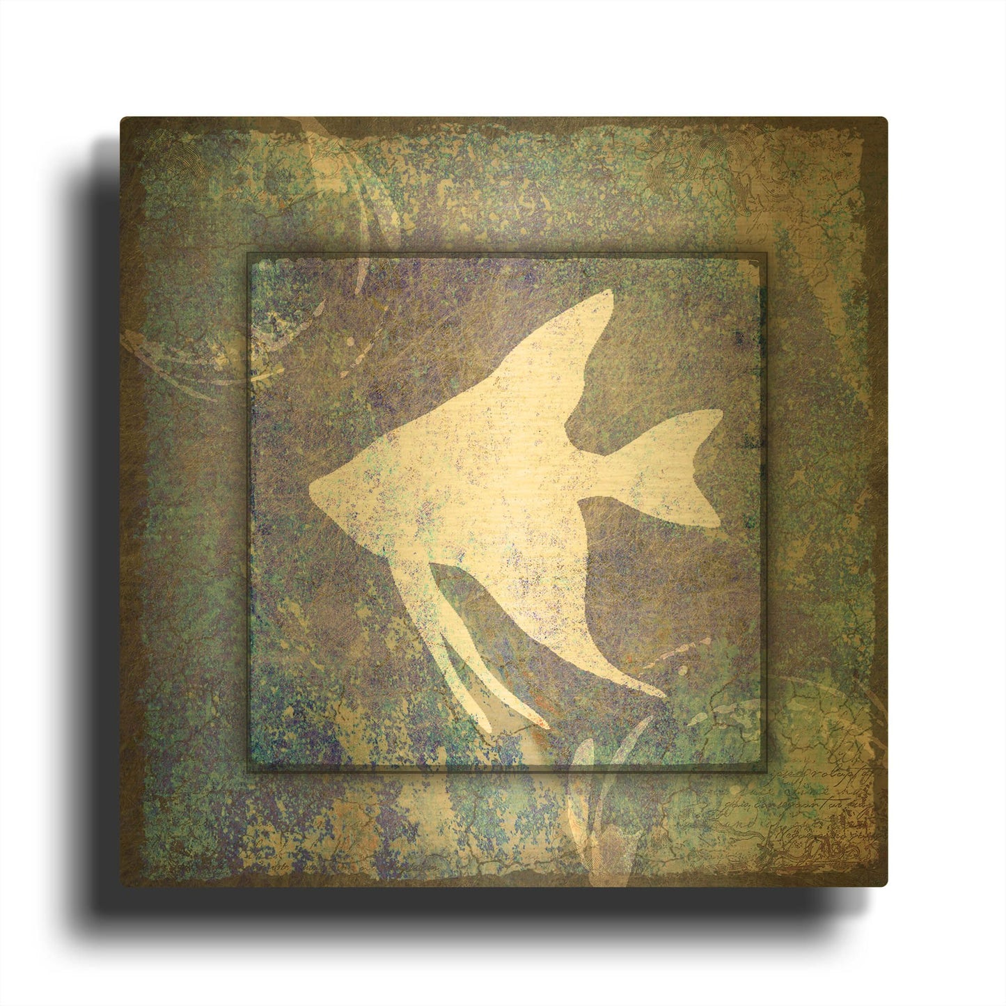 'Beach House Fish' By Lightbox Journal Gold Metal Wall Art