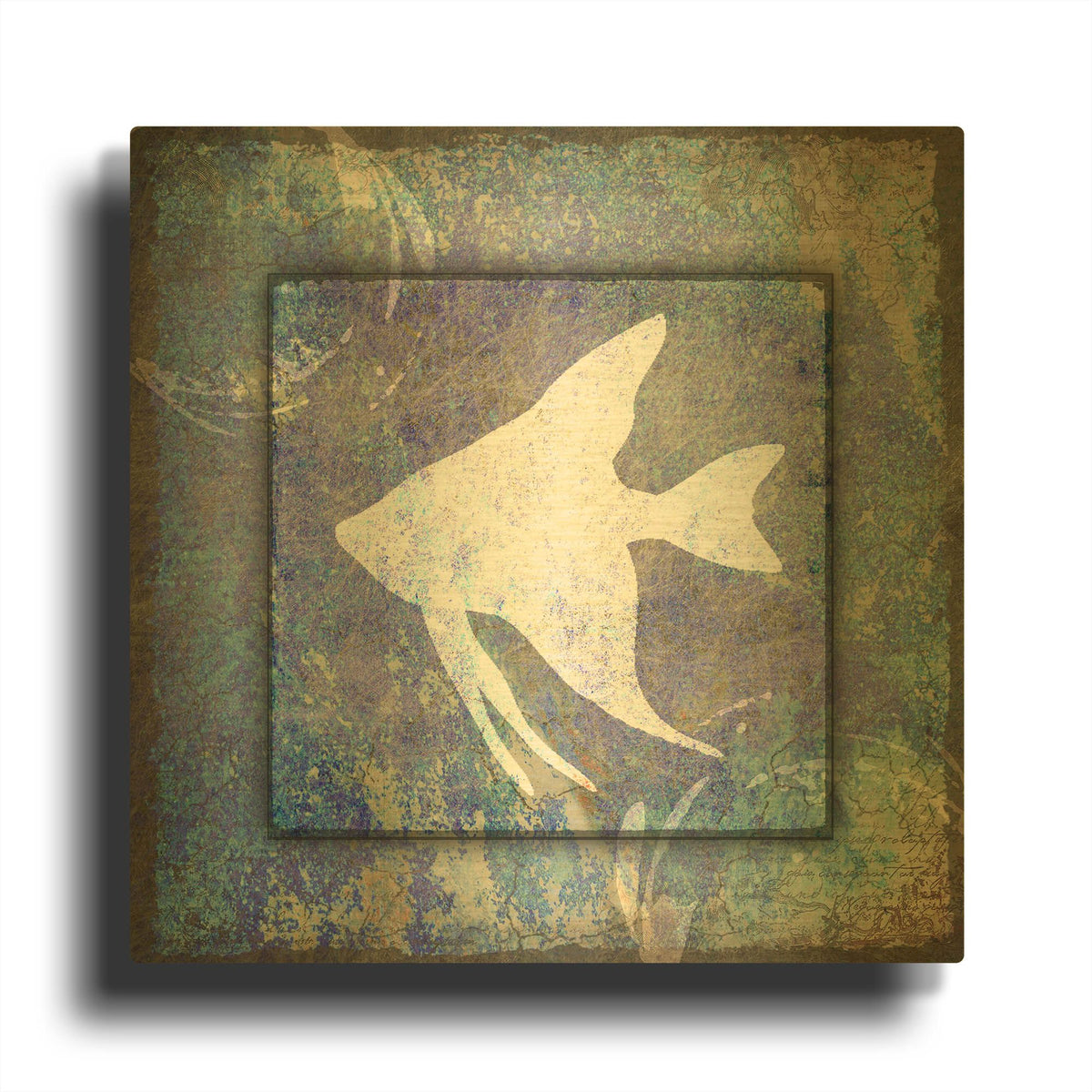 'Beach House Fish' By Lightbox Journal Gold Metal Wall Art