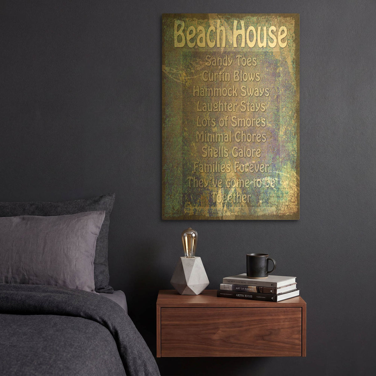 'Beach House' By Lightbox Journal Gold Metal Wall Art