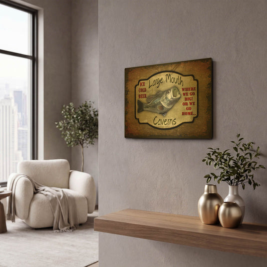 'Large Mouth Cavern II' By Lightbox Journal Gold Metal Wall Art