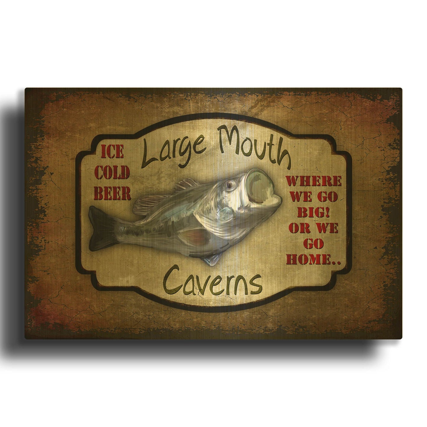 'Large Mouth Cavern II' By Lightbox Journal Gold Metal Wall Art