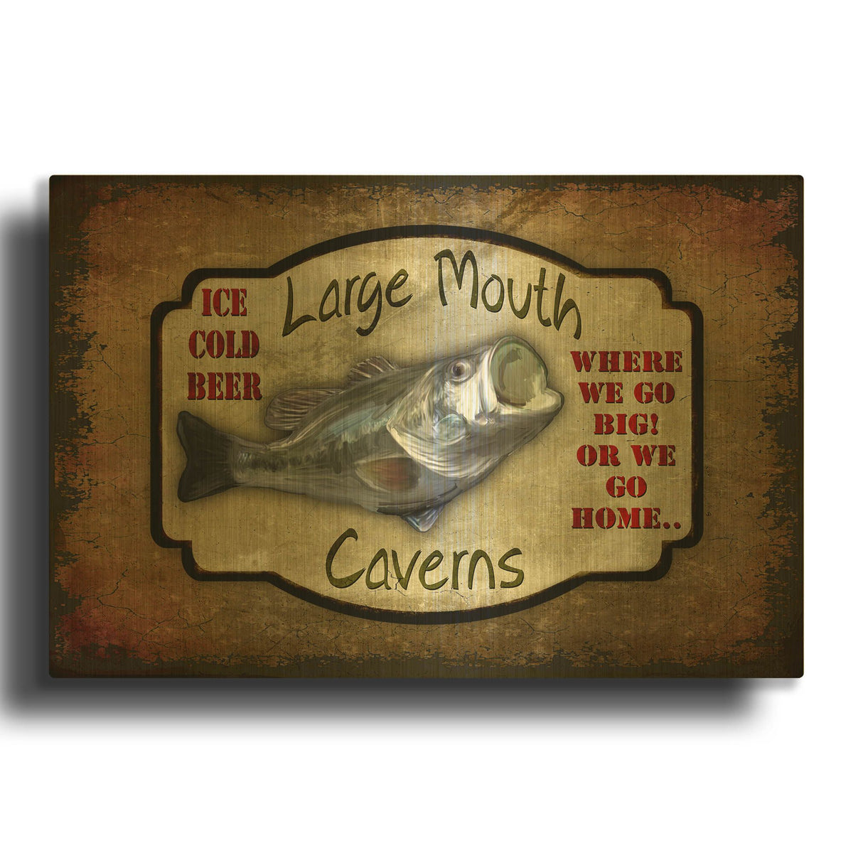 'Large Mouth Cavern II' By Lightbox Journal Gold Metal Wall Art