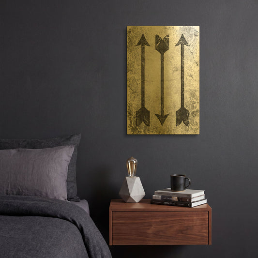 'Arrow 2' By Lightbox Journal Gold Metal Wall Art