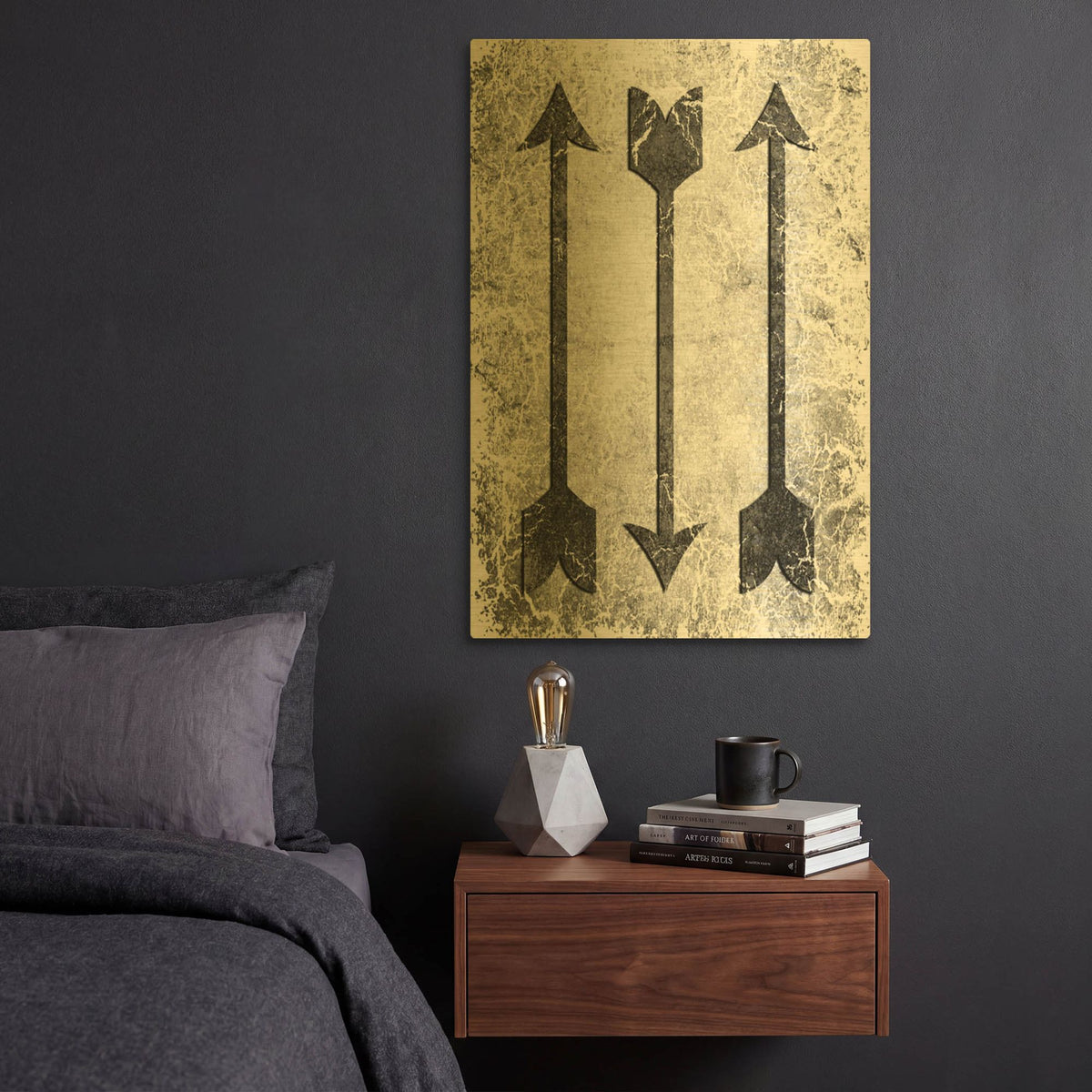 'Arrow 2' By Lightbox Journal Gold Metal Wall Art