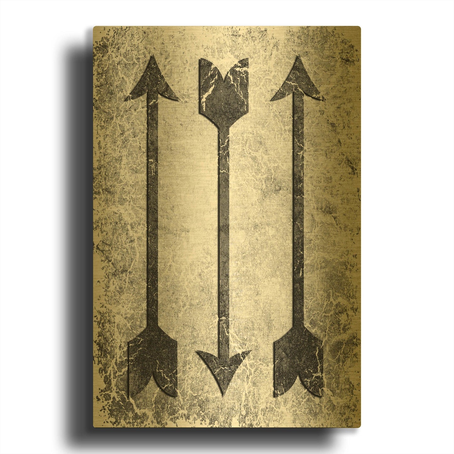 'Arrow 2' By Lightbox Journal Gold Metal Wall Art