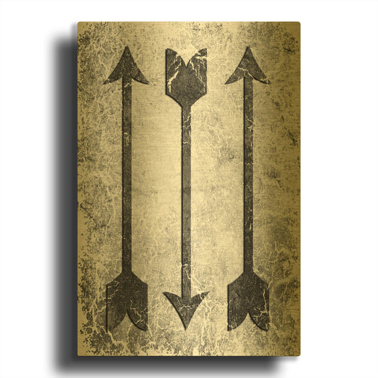 'Arrow 2' By Lightbox Journal Gold Metal Wall Art