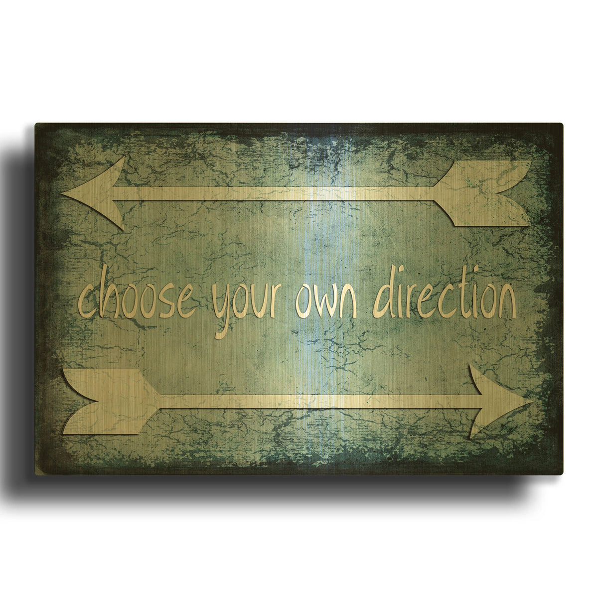 'Choose Direction' By Lightbox Journal Gold Metal Wall Art