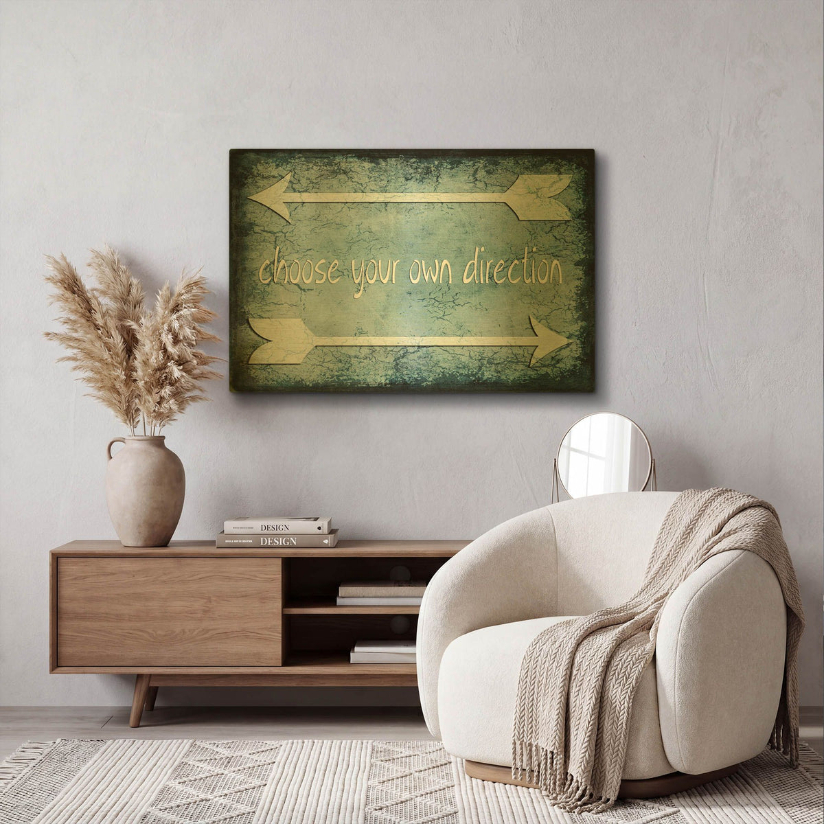 'Choose Direction' By Lightbox Journal Gold Metal Wall Art