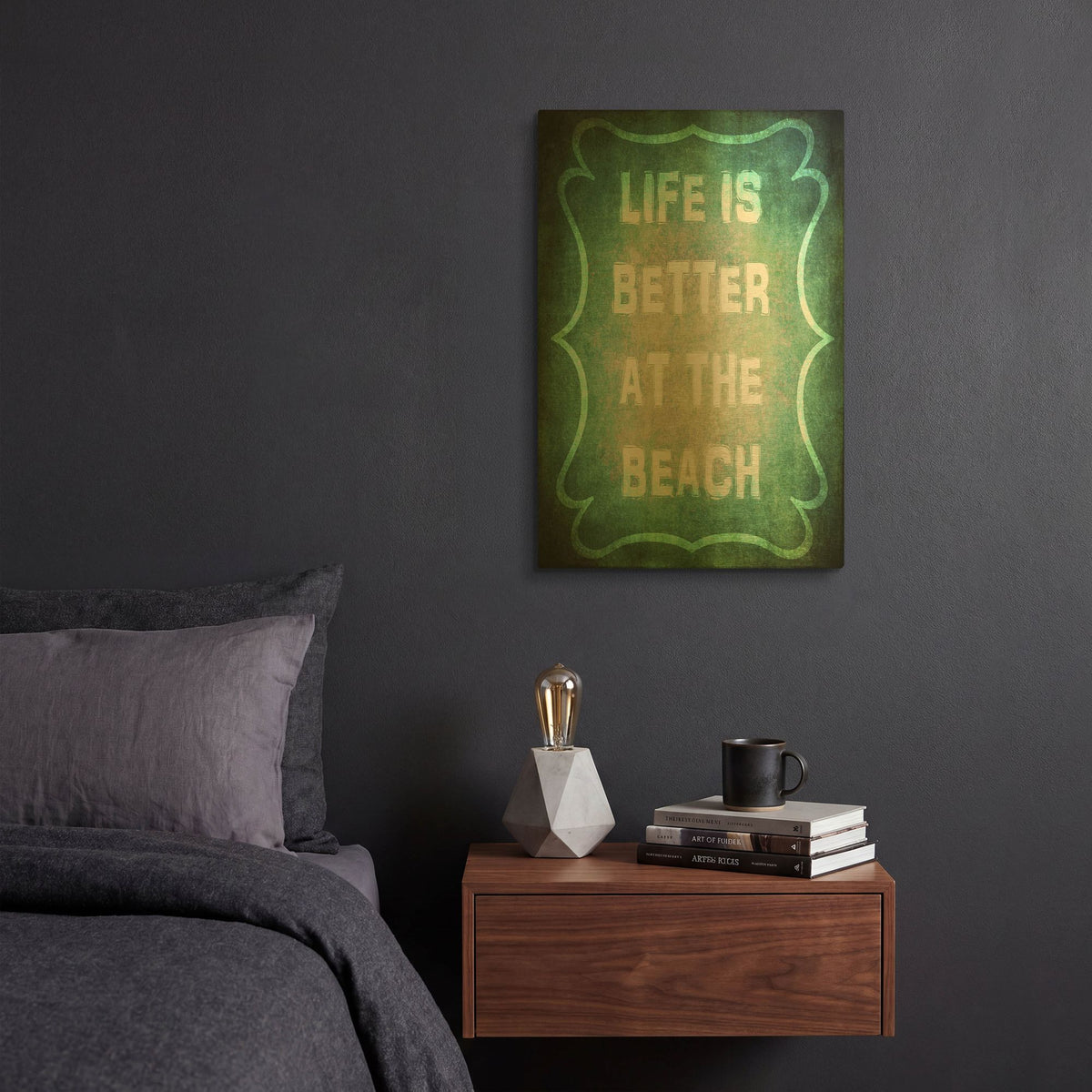 'Good Times Better Beach' By Lightbox Journal Gold Metal Wall Art