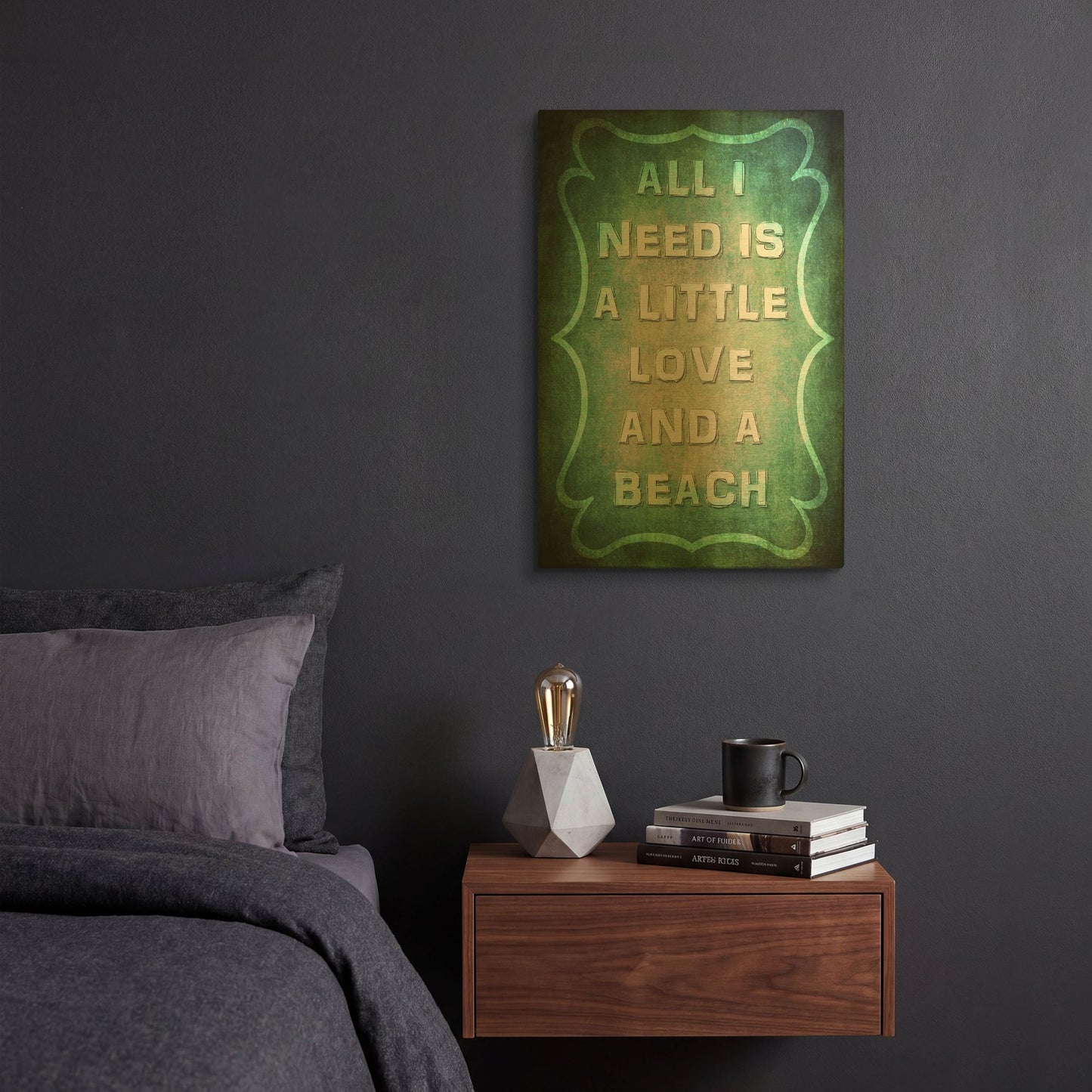 'Good Times Love Beach' By Lightbox Journal Gold Metal Wall Art
