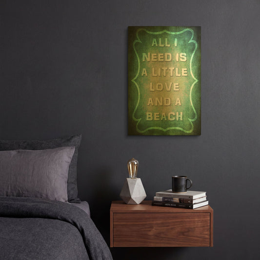 'Good Times Love Beach' By Lightbox Journal Gold Metal Wall Art